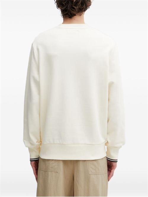 Felpa uomo Fred Perry girocollo panna basic FRED PERRY | M753584A